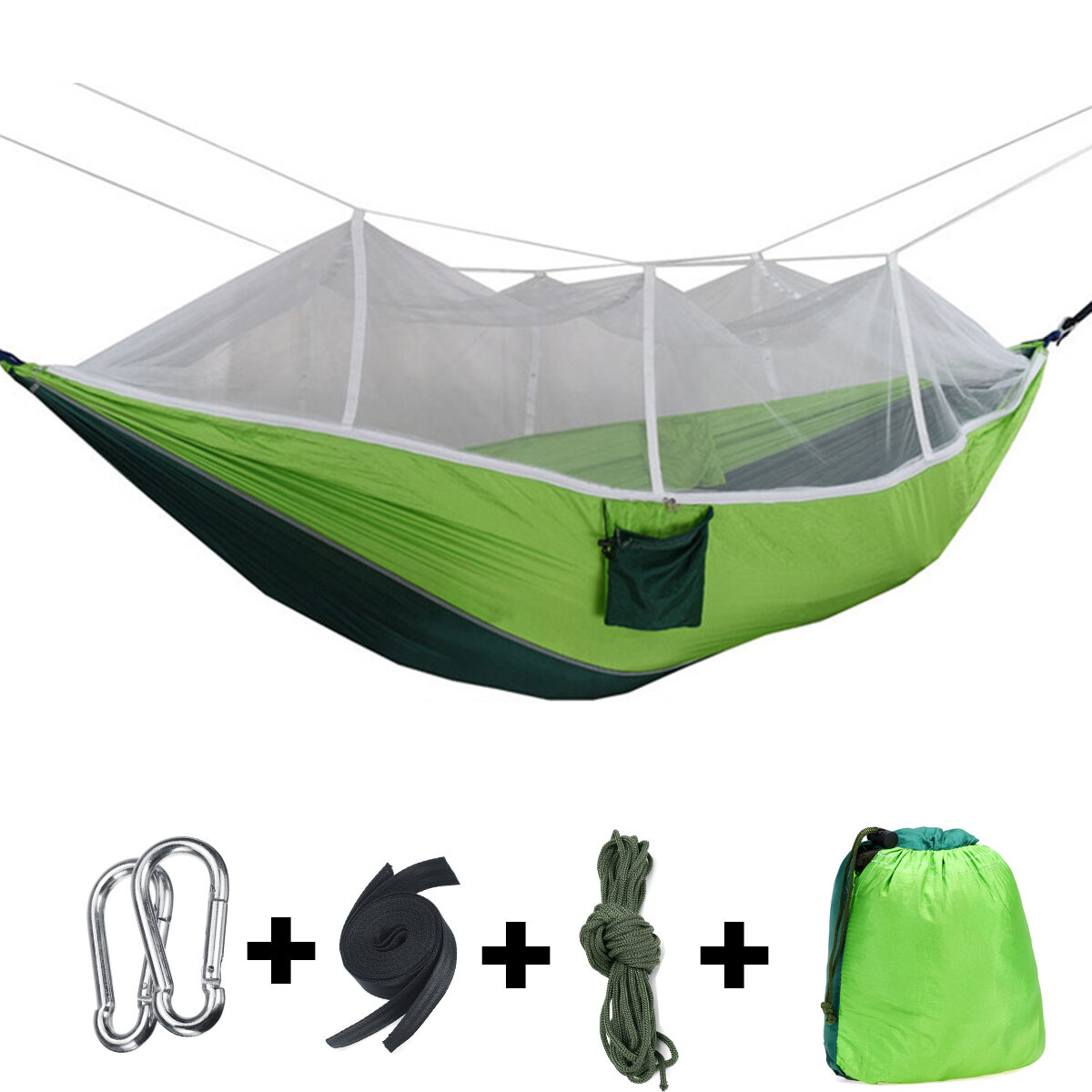 Hamac de camping en nylon imperméable SENMO CM138 avec moustiquaire, supportant un poids maximal de 300 kg