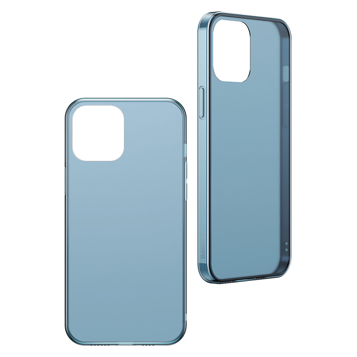 Baseus voor iPhone 12 Mini-hoes Mat anti-vingerafdruk schokbestendig beschermhoes van gehard glas