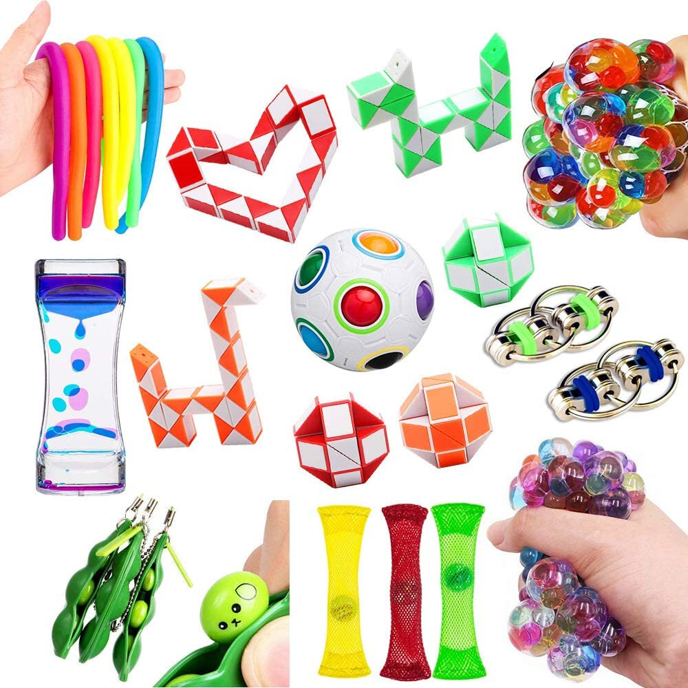 

22 pcs/pack Bubble Sensory Set Decompression Artifact Fidget Puzzle Toys Set Educational Stress Relief Push Bubble Toys