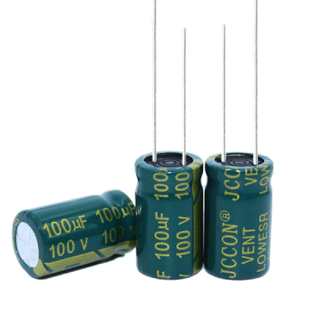 

50pcs 100V 100uf High Frequency Low Resistance Switching Power Supply Aluminum Electrolytic Capacitors 10x17mm 100V 100μ