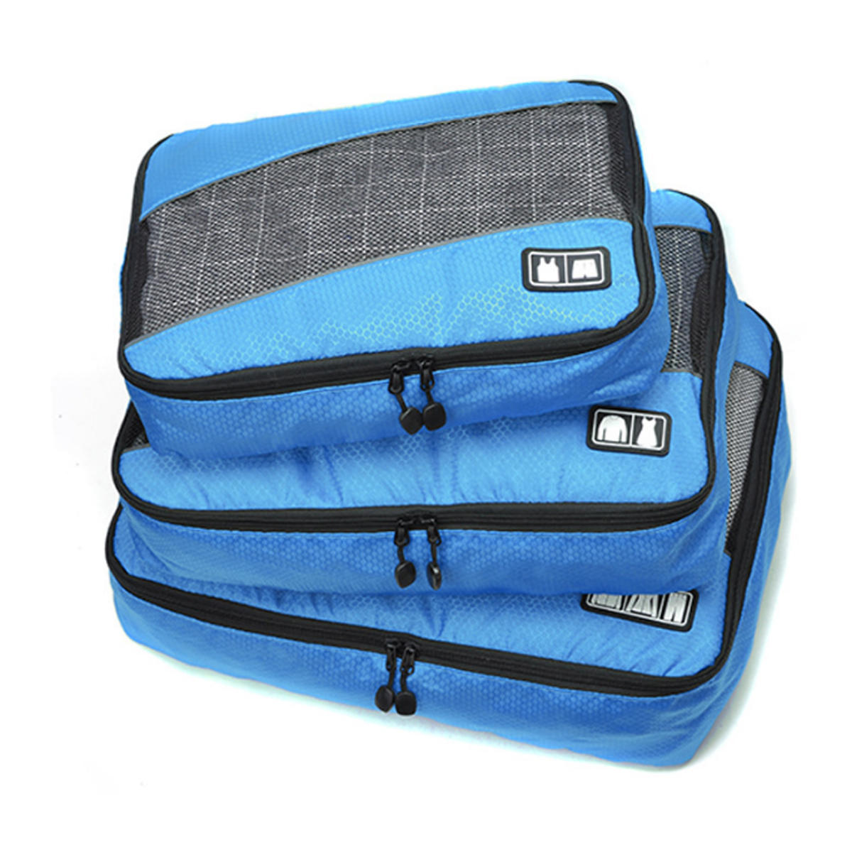 Vízálló tárolózsák készlet alsónemű, ruházat és személyi higiéniai cikkek tárolásához utazás közben (3 db)