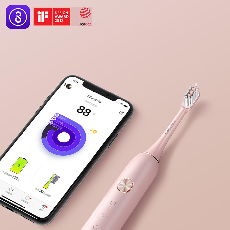SOOCAS X3 Ultrasonic Electric Toothbrush APP Control Wireless Charging IPX7 Waterproof  Smart Toothbrush from Xiaomi Ecosystem