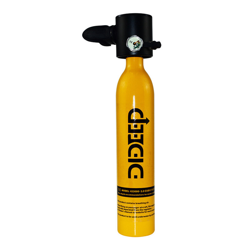 

DIDEEP 0.5L Mini Scuba Tank Diving Oxygen Cylinder with 6-10 Minutes Capability Snorkeling Underwater Breathing Device