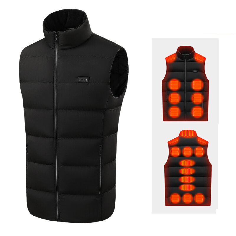 TENGOO HV-21A Heated Vest 21 Areas 4 Control Zones USB Charging Winter Warm Outdoor Electric Heating Jackets
