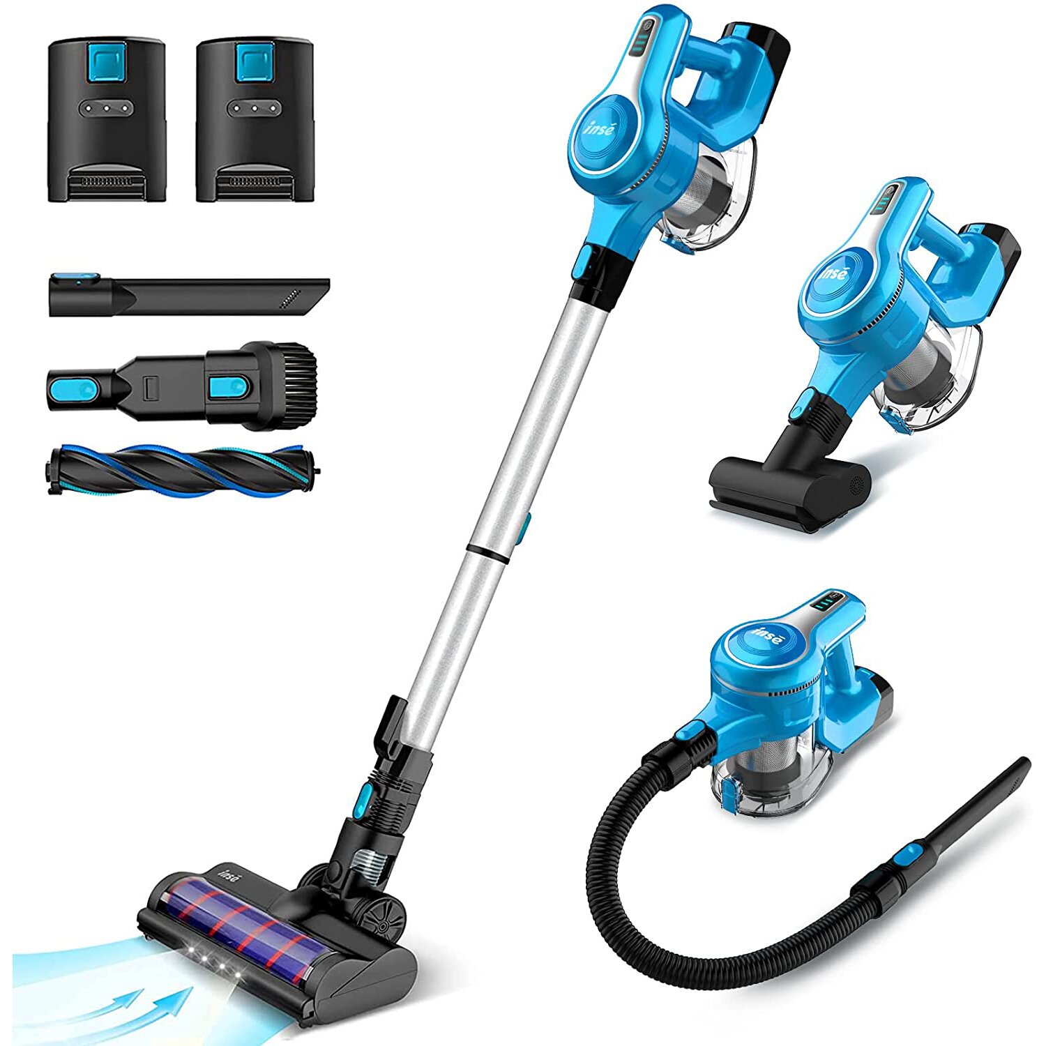 

[EU Direct] INSE S6P 10 in 1 Cordless Vacuum Cleaner 23KPa Powerful Suction 265W Digtal Motor 2 Suction Modes 5 Stages F