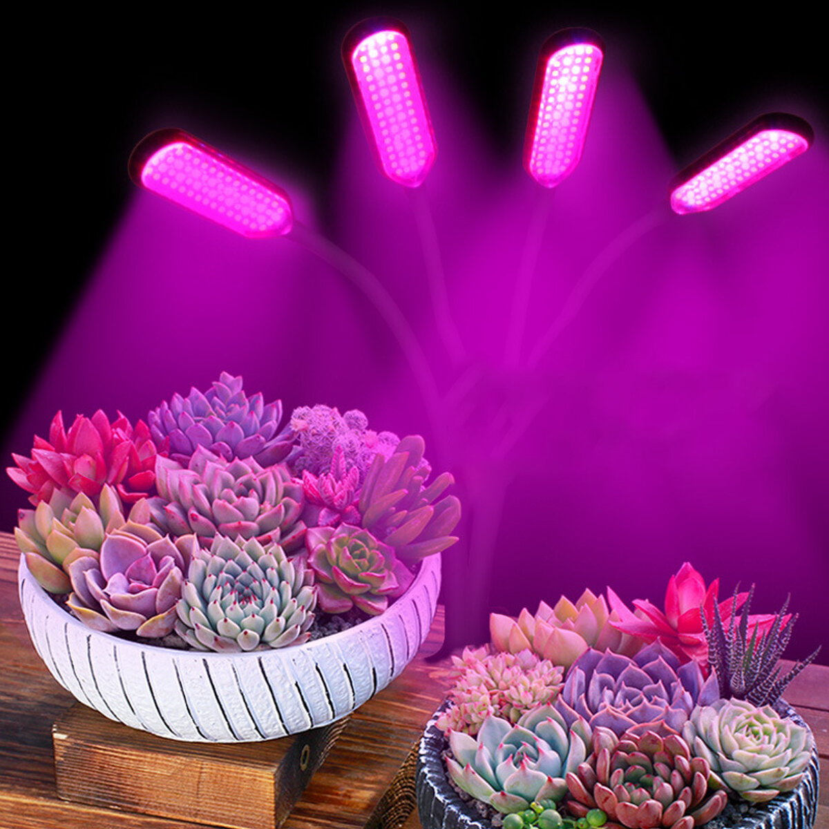 1/3/4 hoofd LED Grow Light Full Spectrum Phyto Lamp USB Clip-on Grow Lamp voor Planten Indoor Zaaili