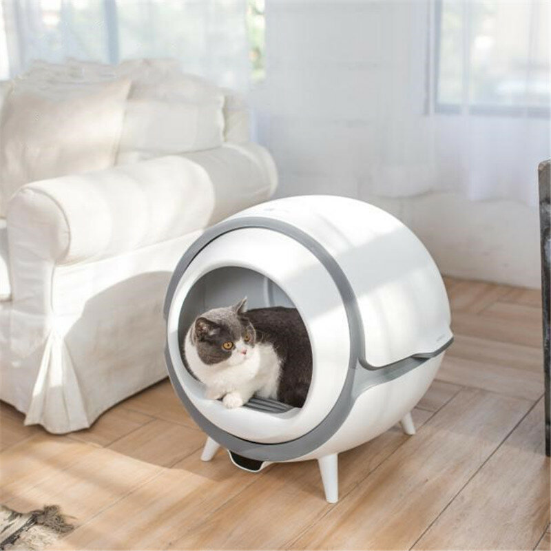 

Soikoi Automatic Self Cleaning Cat Litter Box UV Sterilization Smart Pet Toilet Tray with Surgical Mask LED Display