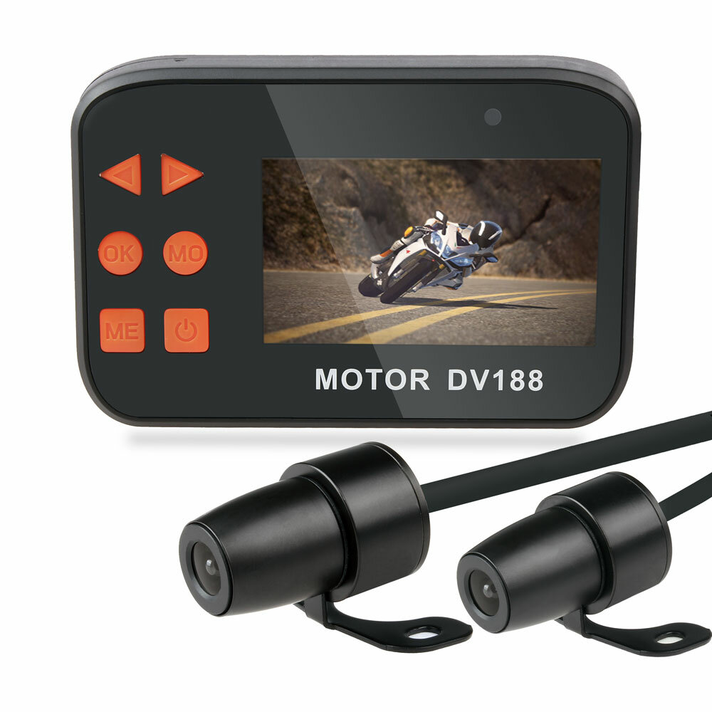 DV188 1080P 2.7 inch FHD Actie Sport Camera Video DVR Dual Lens 130 ? Fiets Motorfiets Auto Schotel 