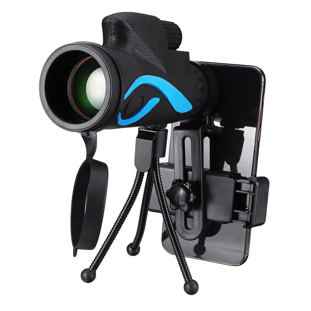 40x60 Монокуляр HD Оптика BAK4 Телескоп ночного видения с Штатив держателем для телефона На открытом воздухе Кемпинг