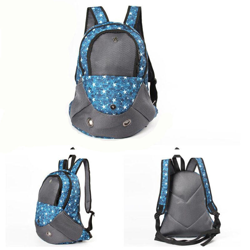 Pet Carrier Shoulders Back Front Pack Dog Cat Travel Bag Mesh Backpack Head Out Design Travel Bag