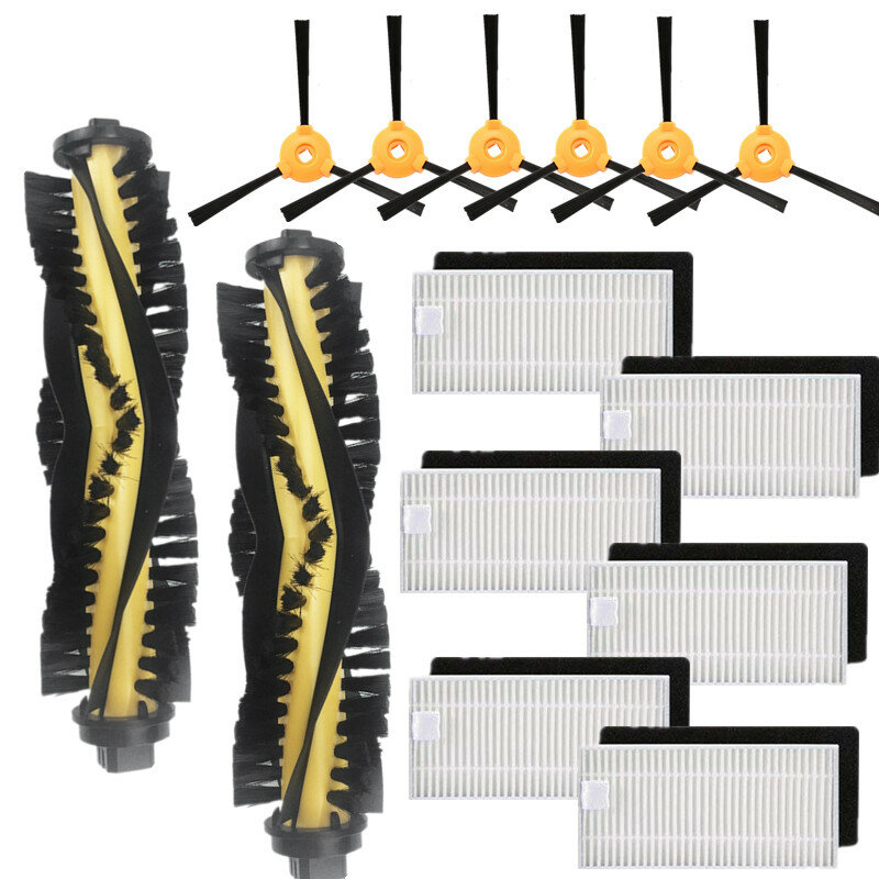 

14pcs Replacements for EcovacsDeebot N79 N79S Vacuum Cleaner Parts Accessories Main Brush*2 Side Brushes*6 HEPA Filters*