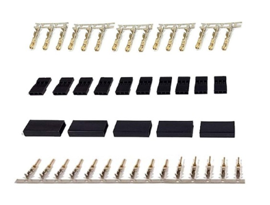 5 paar JR Servo Receiver Connector Plug met Lock en Male Female Vergulde Terminals Crimp Pin Kit voo