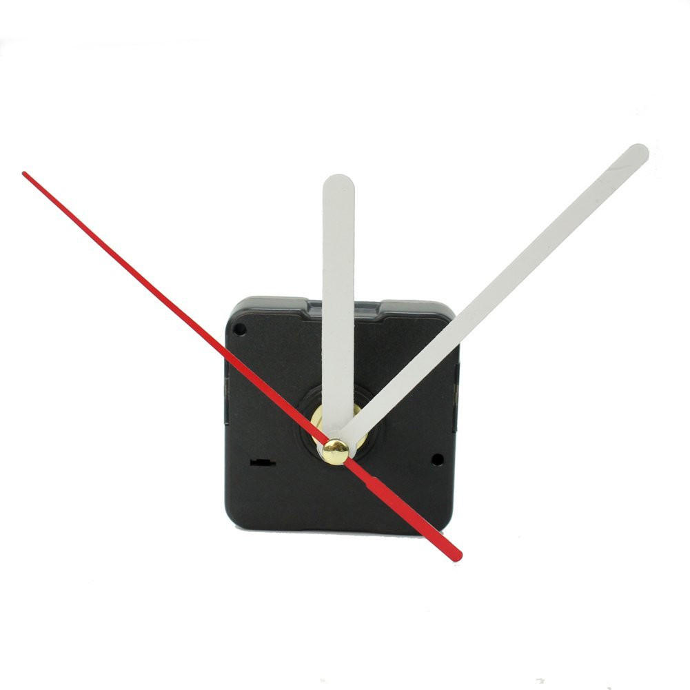 Witte en rode handen DIY Quartz Black Wall Clock Movement Repair-onderdelen