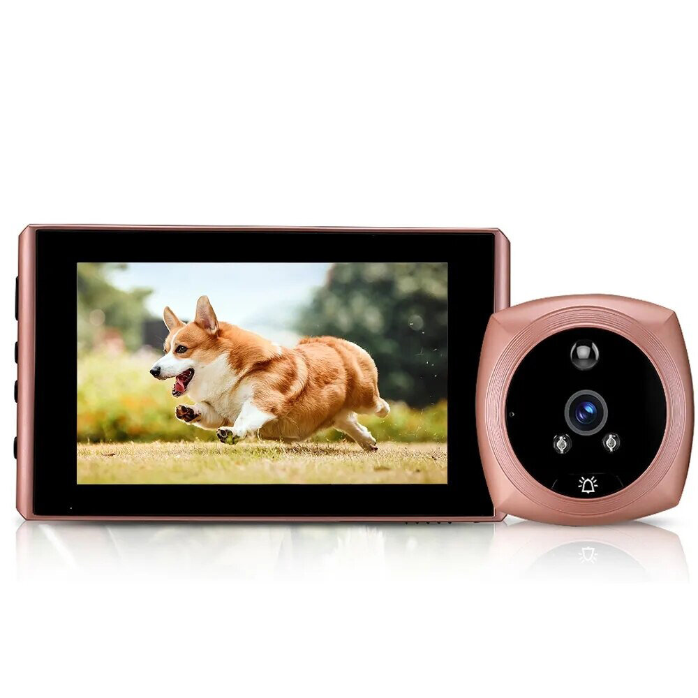 4.5 inch Peephole Video Doorbell Door Camera Viewer with LCD Screen Display Wide Angle Cat Eye Motion Detection Visitor