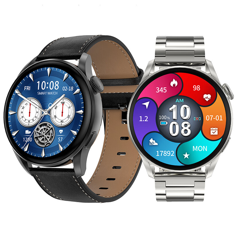 

[Free Strap] DT.NO1 DT3 1.36 inch Full Touch Screen bluetooth Calling PPG+ECG Heart Rate Blood Oxygen Monitor 100+ Watch