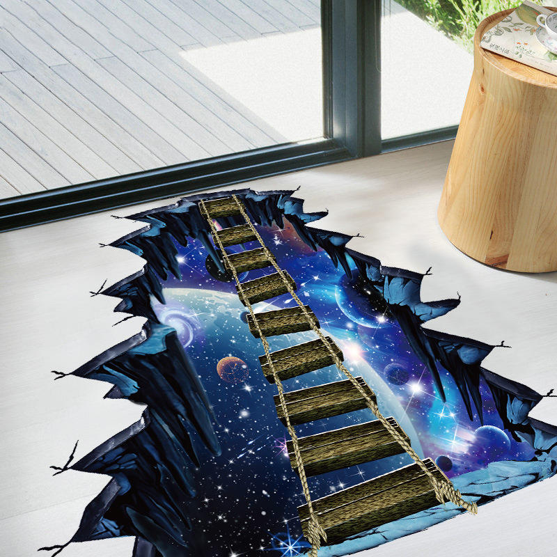 

Miico Creative 3D Вселенная подвесной мост Съемная домашняя комната Декоративные настенные наклейки Декор стены