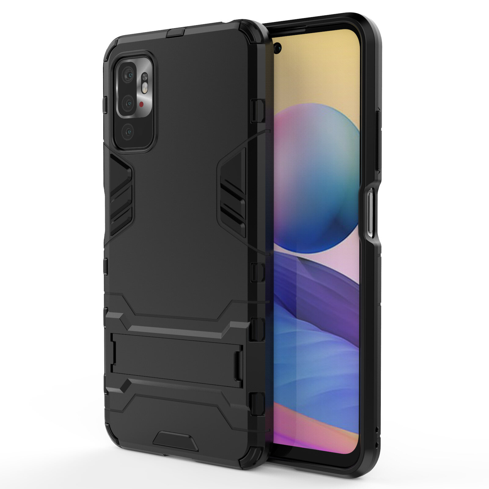 Bakeey for POCO M3 Pro 5G NFC Global Version/ Xiaomi Redmi Note 10 5G Case Armor with Bracket Shockp