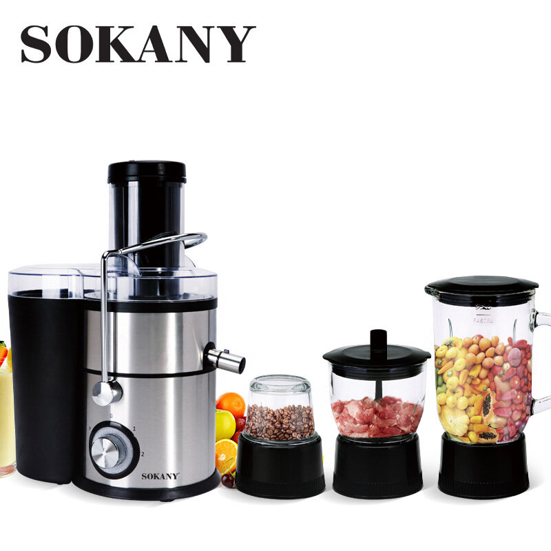 

SOKANY SK-629 Four In One Automatic Juicer Slag Juice Separation Stainless Steel Large Diameter 1000W