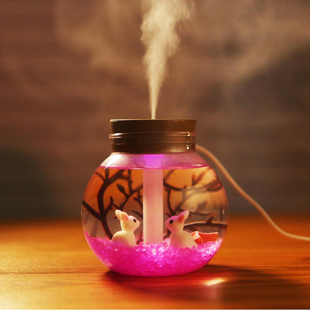 500mlマイクロ景色の加湿器USB LEDの空気拡散器の香りの清浄器の噴霧器