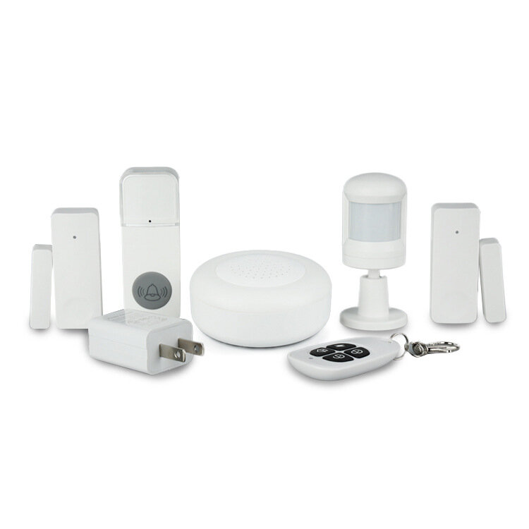 Kit de capteur dalarme Tuya WIFI standard ue sonnette infrarouge alarme de sécurité à domicile intelligente fonctio