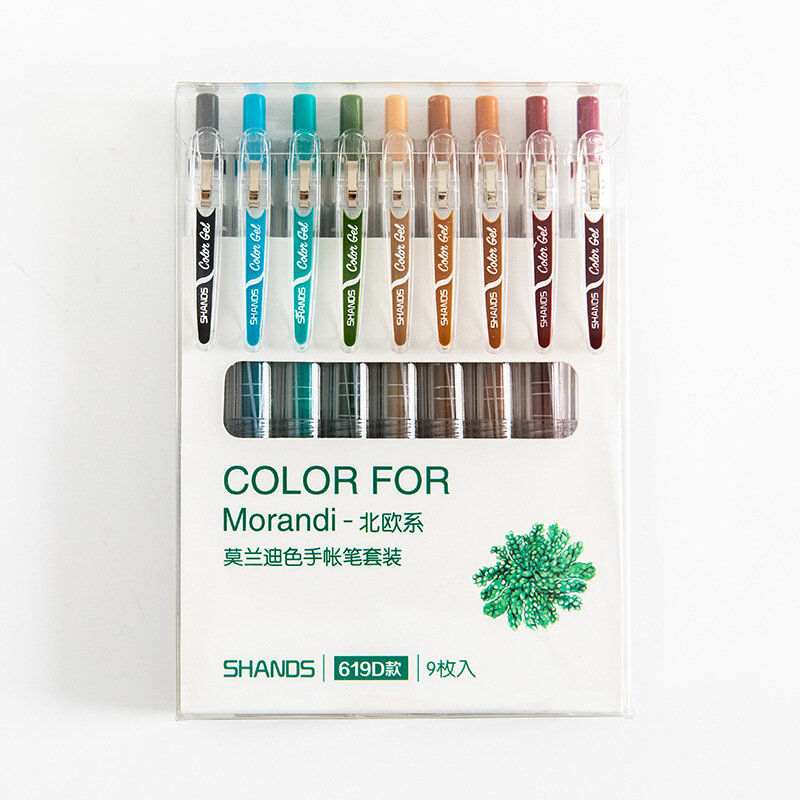 Morandi 9 Pcs/set Marker Pens 0.5mm Scrapbooking Paper Craft Colored Multi-Color Rainbow Graffiti Wr