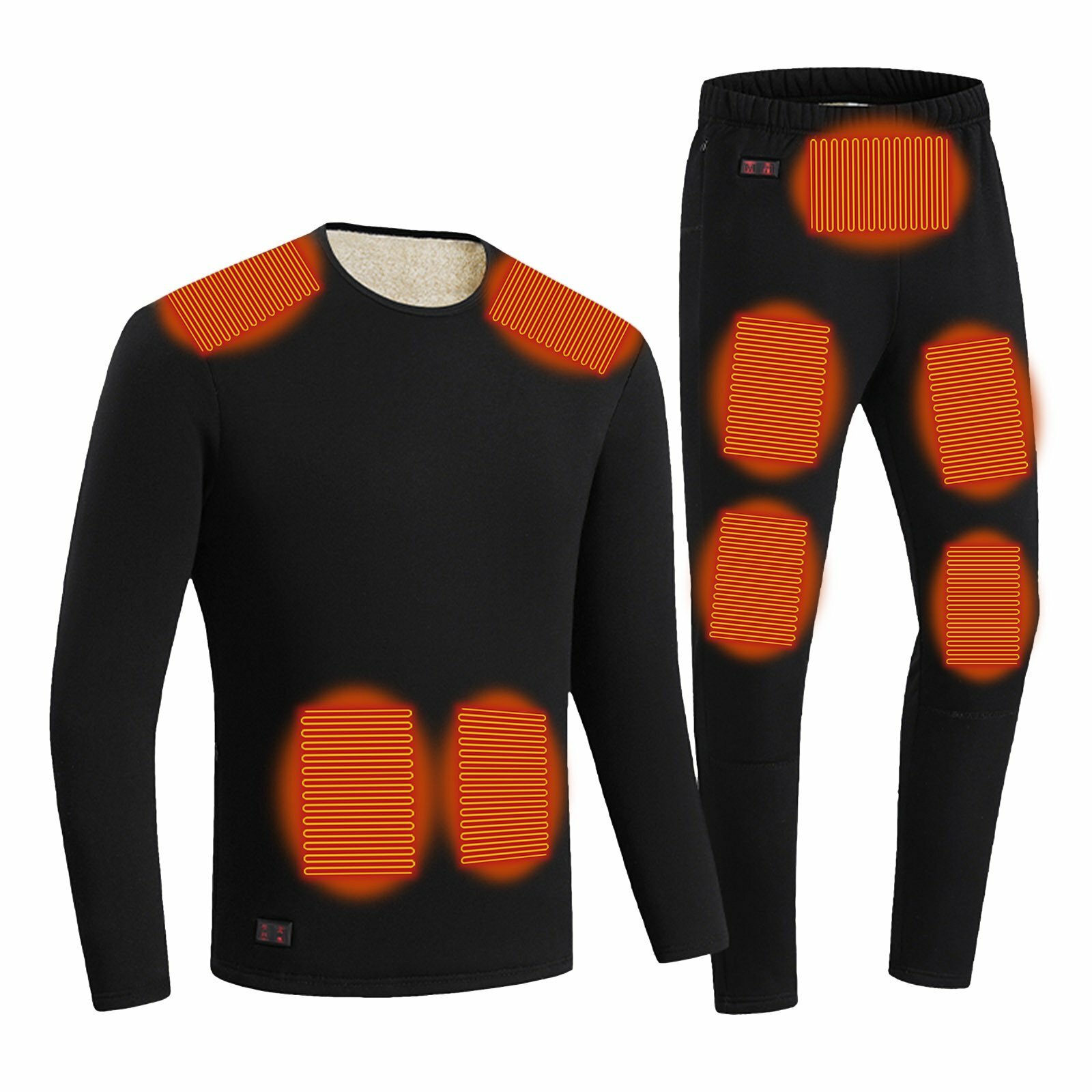 

Outdoor Warm Clothing Heated for Riding Skiing Fishing Charging Via Heated Thermal Underwear Set