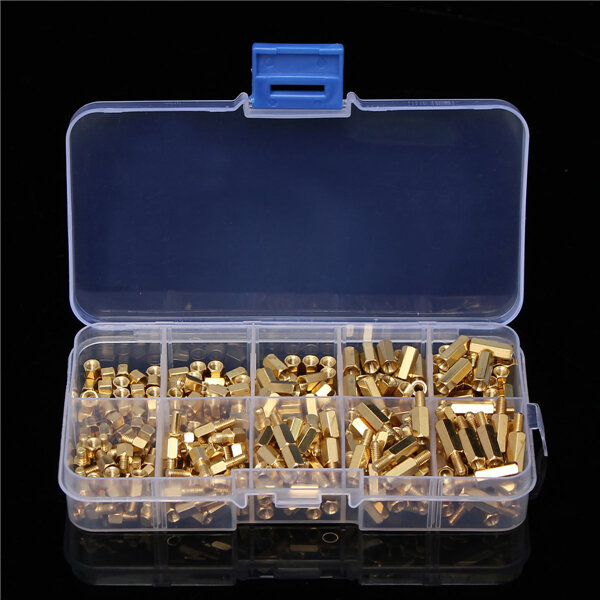 

Suleve™ M3BH1 300Pcs M3 Male-Female Brass Hex Column Standoff Support Spacer Pillar For PCB Board
