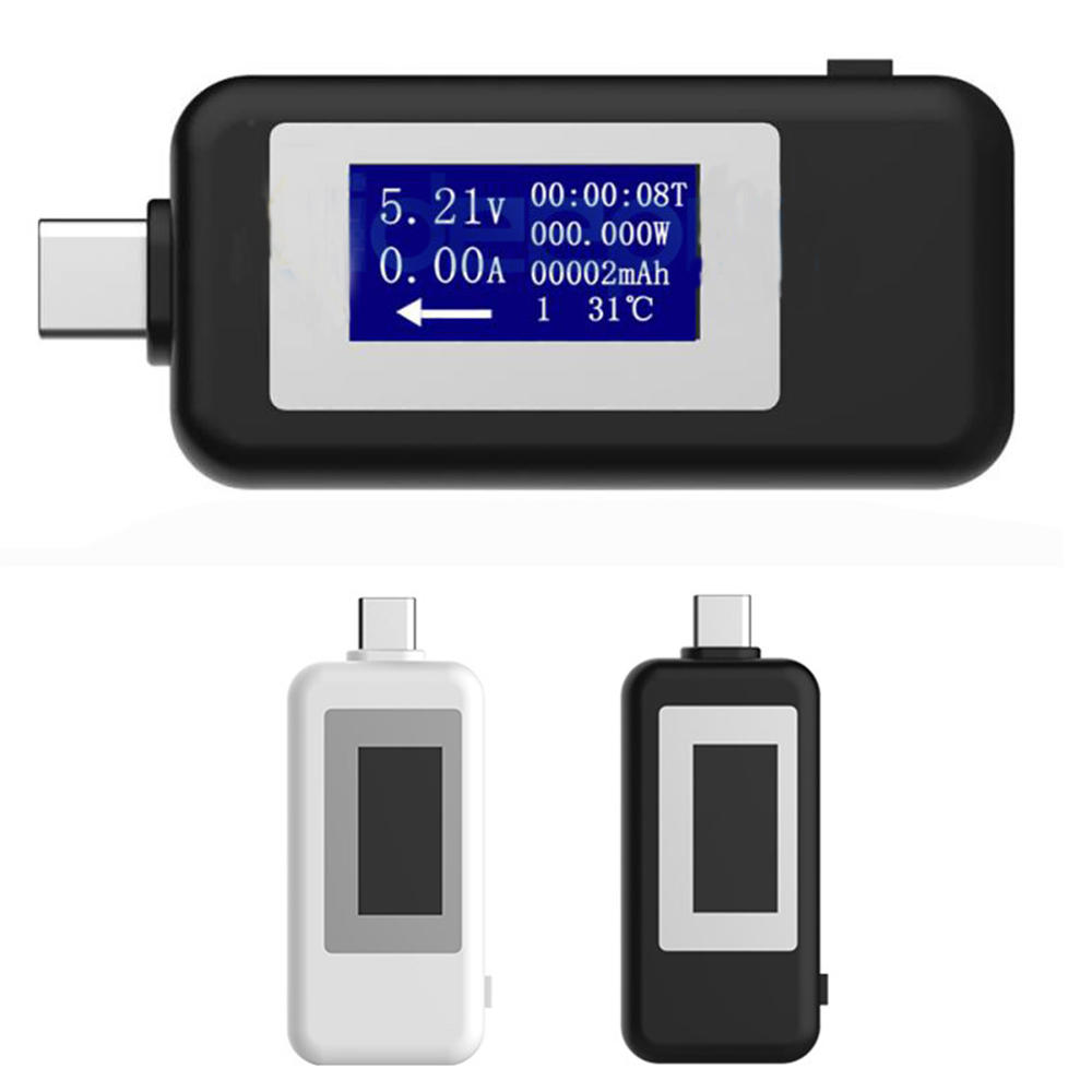 

Type C USB-тестер DC Цифровой вольтметр USB C Напряжение Токовый измеритель Амперметр-детектор Type C Индикатор зарядног