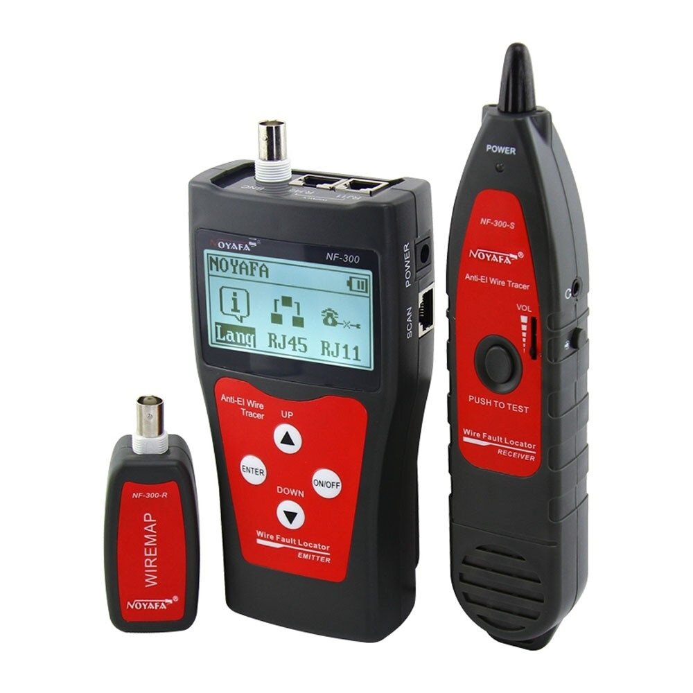 

NOYAFA NF-300 Lan Tester RJ45 USB BNC Line Finder LCD Cable Tester Network Monitoring Wire Tracker Without Noise Interfe