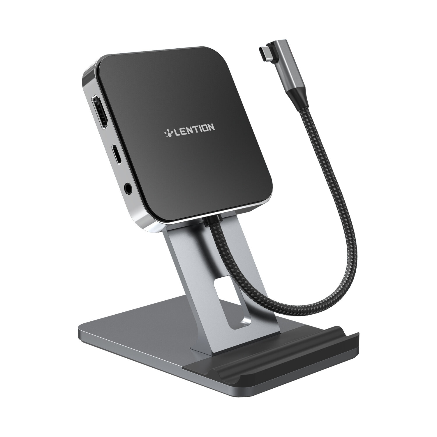 

Lention USB C Hub Docking Station Stand Adapter with4K HDMI 100W PD SD/TF Card Reader USB3.0 3.5mmHeadphone Jack