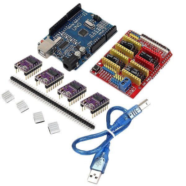 Geekcreit CNC Shield + UNO R3 Board + 4 X DRV8825 Driver Kit For3D Printer