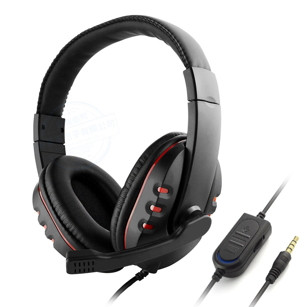 

Bakeey Gaming Headphones 40mm Drivers Surround Sound Bass 3.5mm Head-Mounted Wired Headset with Mic for Gamer