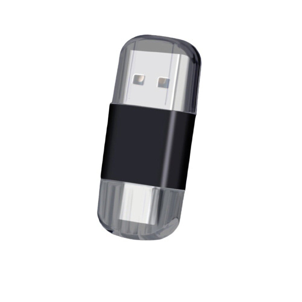 Mini 2 in 1 Dual Head Card Reader Type-c USB 2.0 Multifunctional TF / SD Memory Card for Computer Mobile Phone