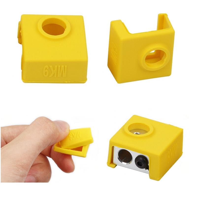 MK9 Silicone Protective Case for Heating Aluminum Block 3D Printer Part Hotend