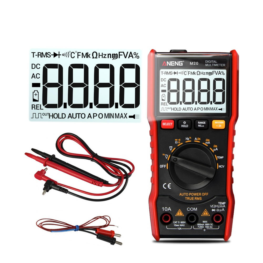 

ANENG M20 True RMS 6000 Counts Dispaly Automatic Range Digital Multimeter AC/DC Current and Voltage Frequency Capacitanc