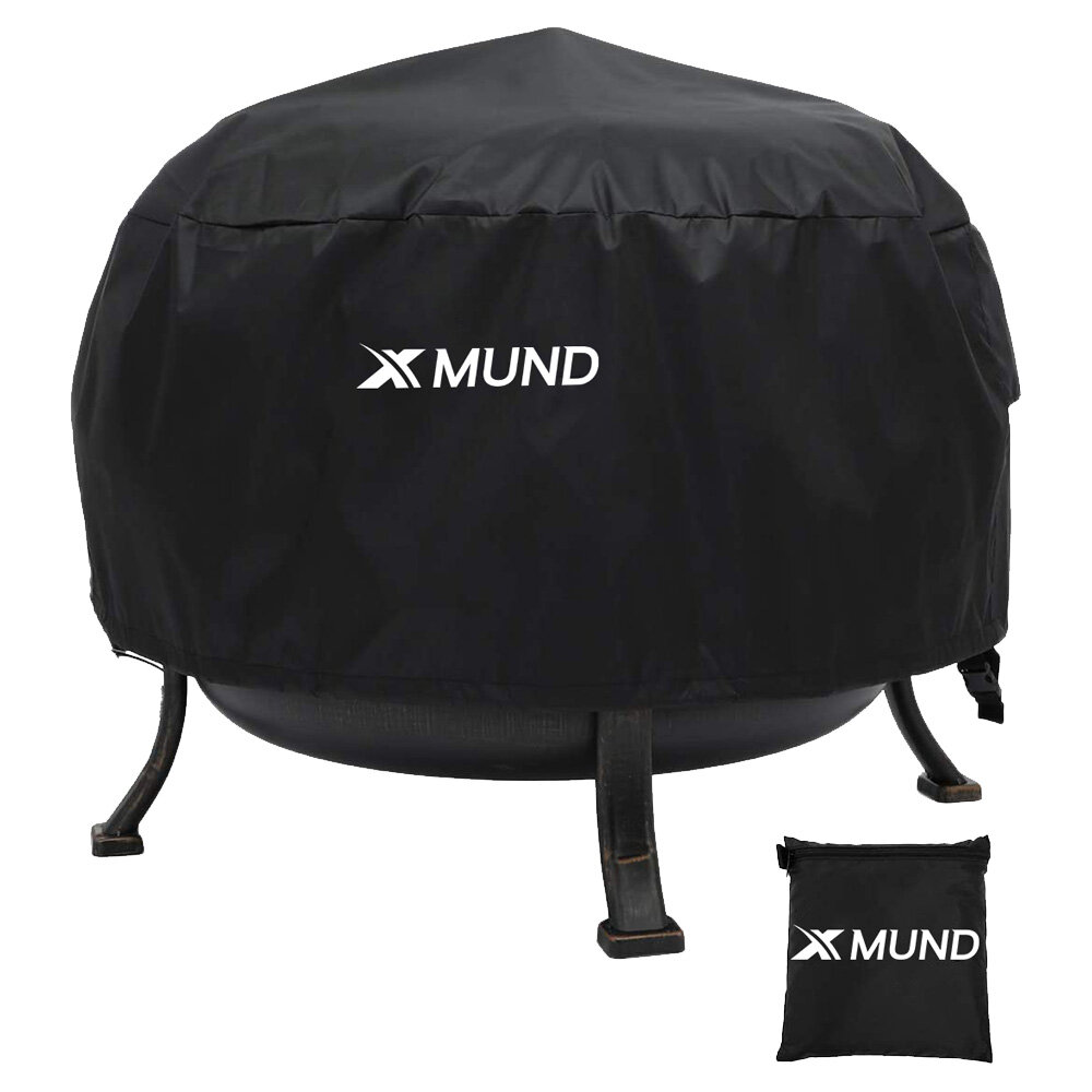 Xmund 26 inch vuurplaatsafdekking ronde BBQ-kookplaatbeschermer waterdichte anti-stofopvang voor outdoor camping picknickkachel