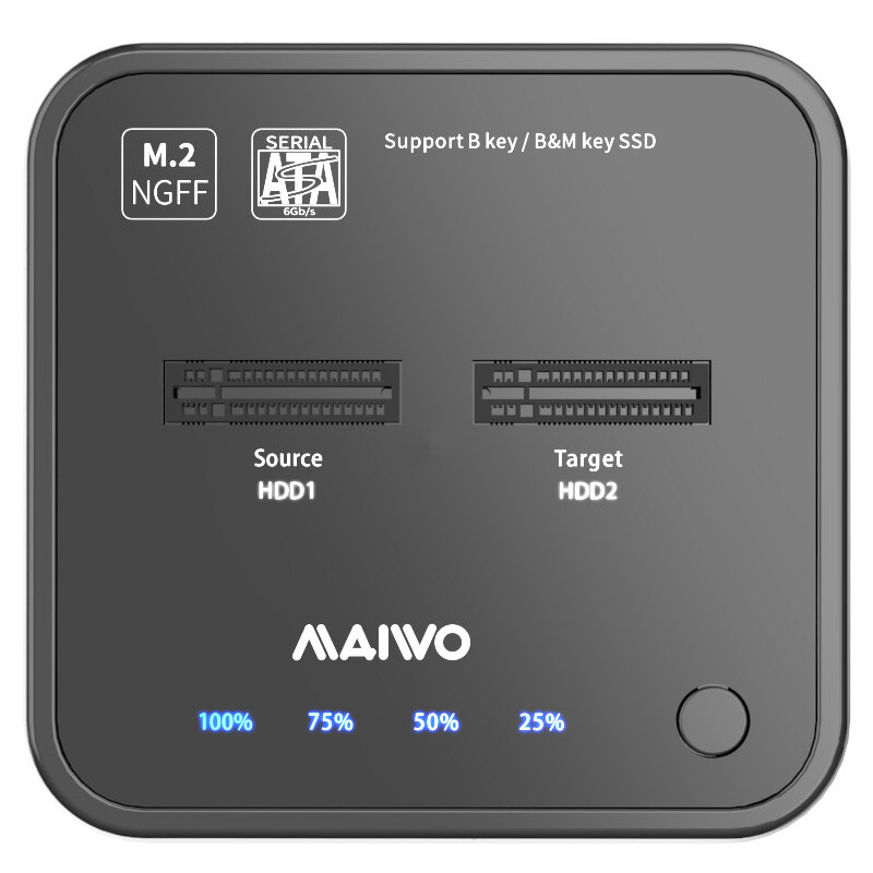 MAIVO M.2SSDドッキングステーションデュプリケーターサポートSATAPCIe M.2SSDクローン（PC SSDエンクロージャーなし）