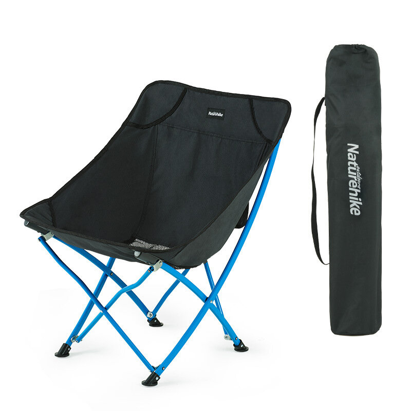 Chaise pliante Naturehike avec dossier, chaise ultralégère et pliable pour les activités de plein air comme la plage, la randonnée, la pêche, supportant jusqu'à 120 kg de poids.