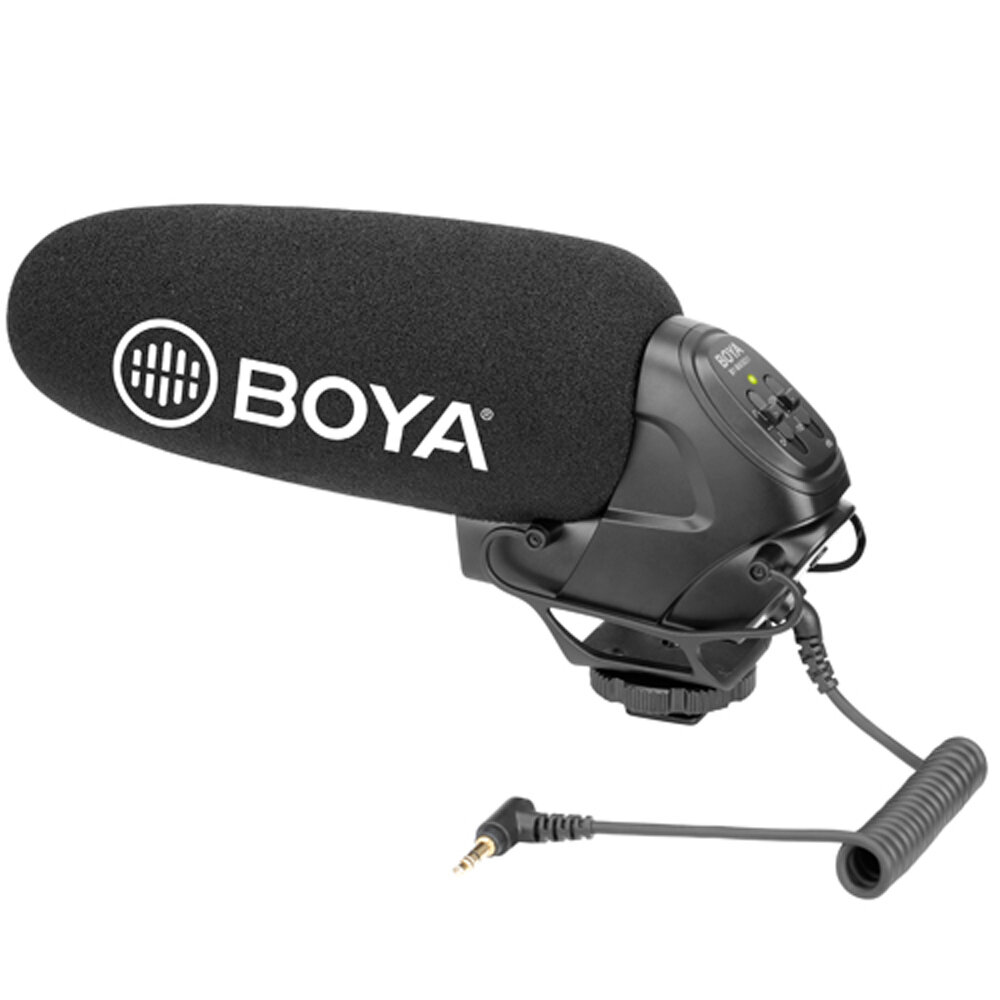 

BOYA BY-BM3031 Supercardioid Condenser Microphone Gain Control Low Cut Video Mic for Canon for Nikon DSLR Camera Camcord