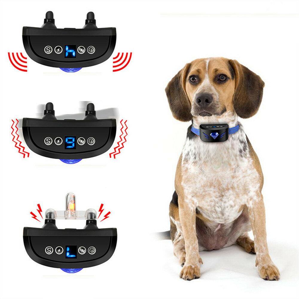 

Waterproof Dogs Training Collar 3 Mode for Training Shock Vibration Beep Mode Adjustable Strap Collar Reduce Unwanted Be