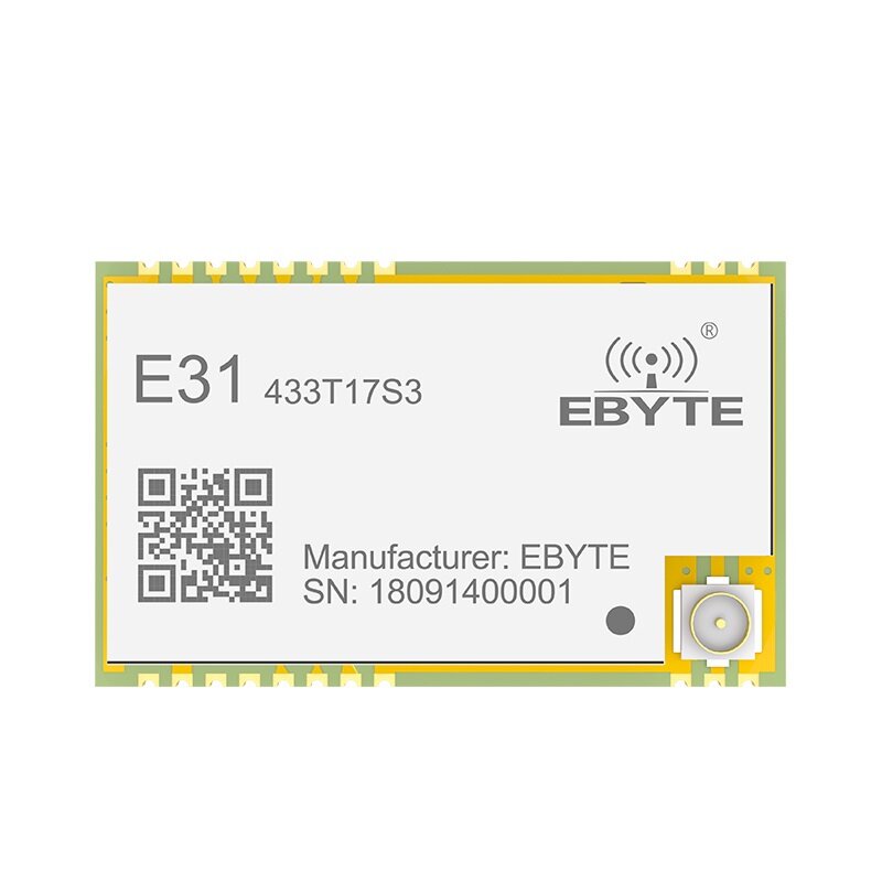 

Ebyte® E31-433T17S3 AX5243 433MHz SMD UART 2km Long Range IOT 2000m Wireless Transmitter and Receiver RF Module