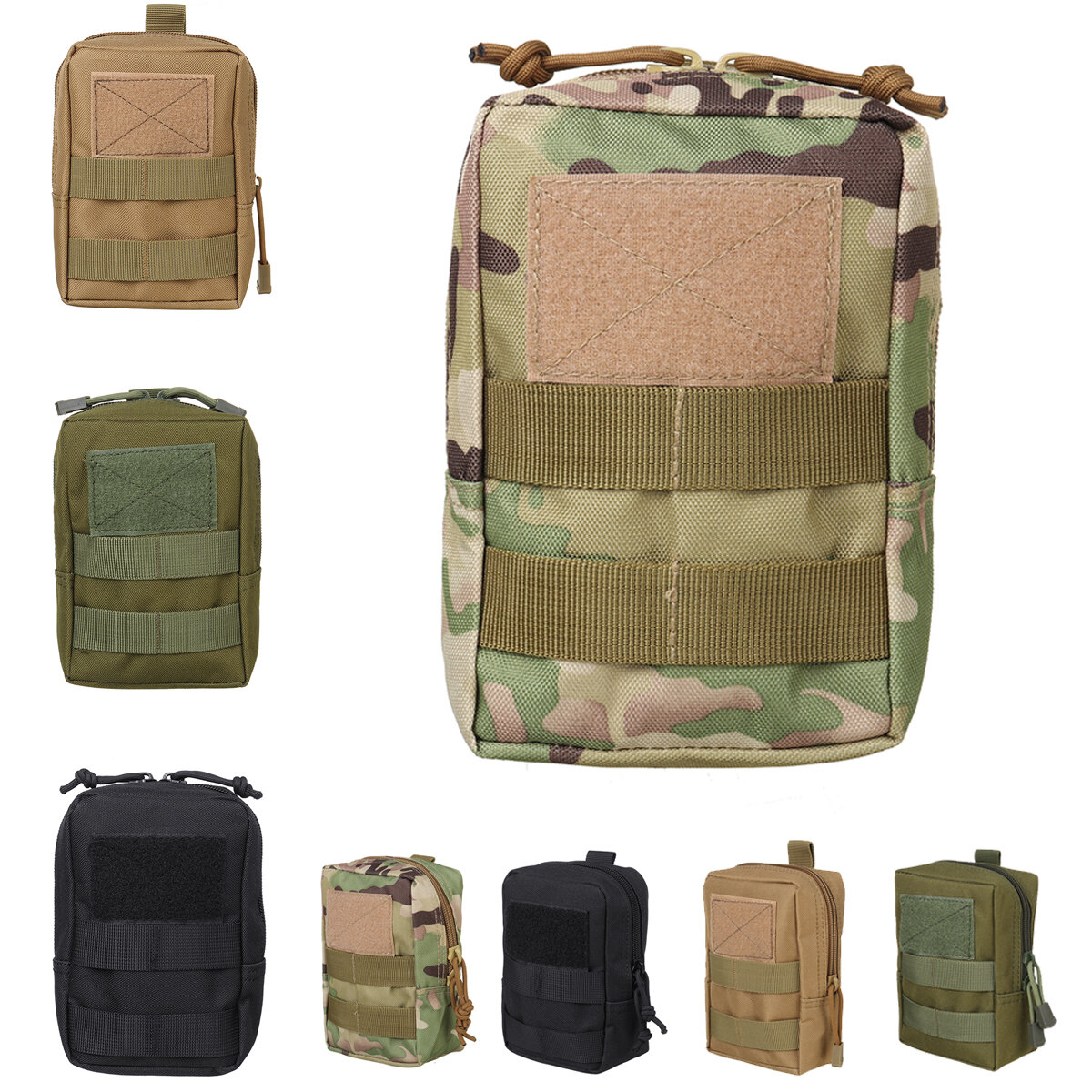Military Tactical Camo Belt Pouch Bag Pack Phone Bags Molle Pouch Camping Waist Pocket Bag Phone Case Pocket For Hunting