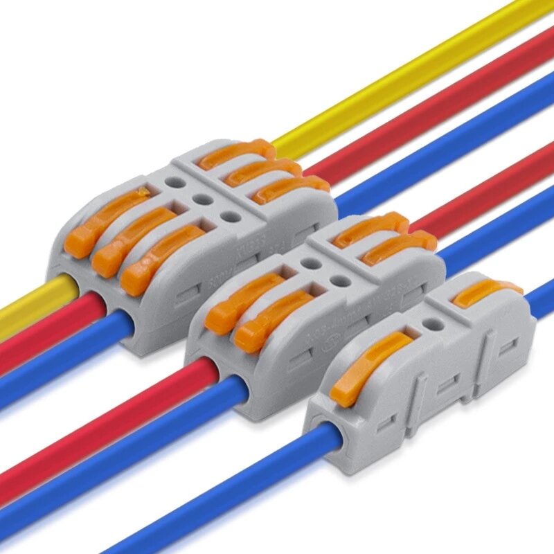 LUSTREON KV-214 Mini Fast Wire Connector Universal Wiring Cable Connector Push-in Conductor Terminal Block