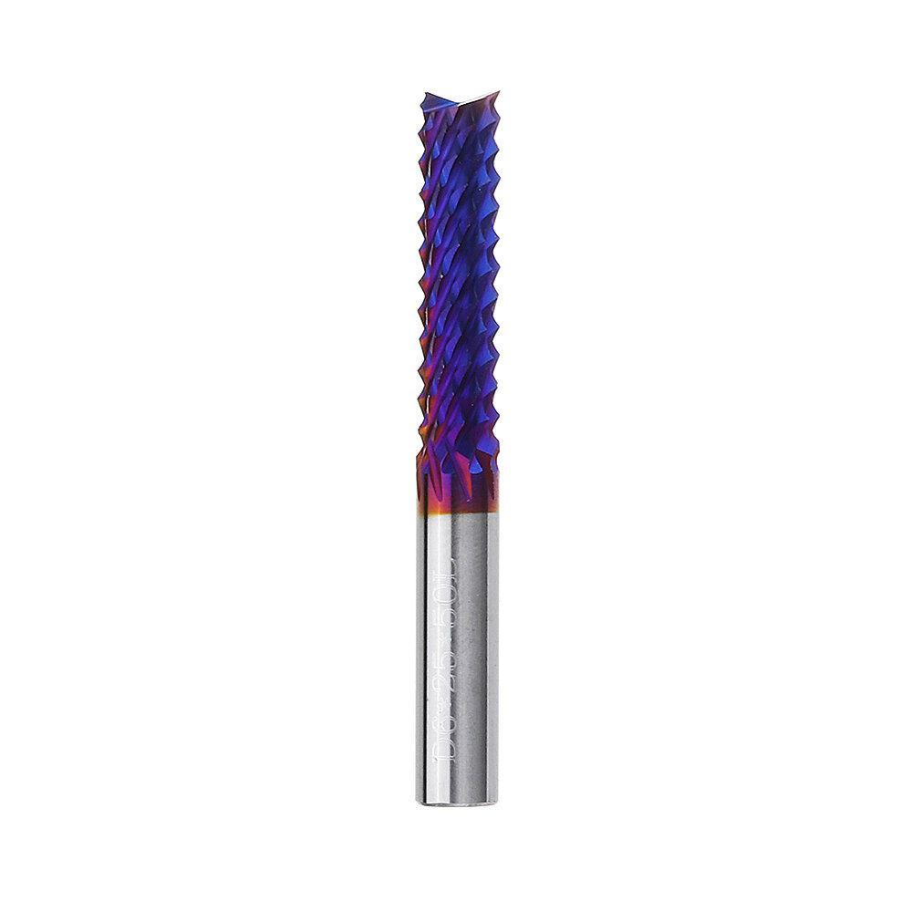 Drillpro 6mm Shank 25mm Tungsten Carbide Milling Cutter Blue Nano Coated End Mill