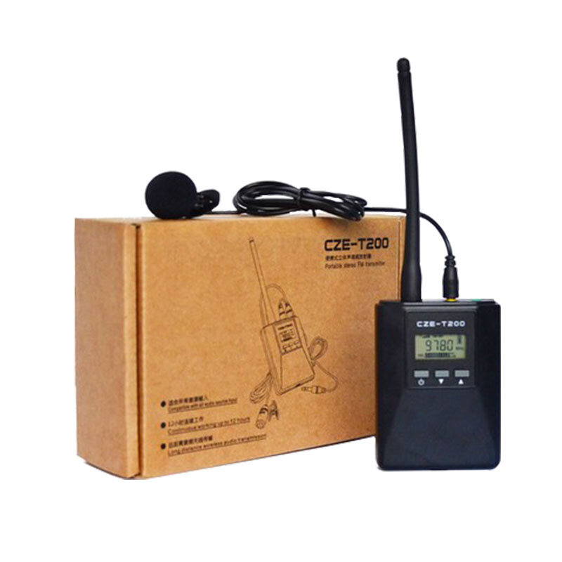 CZERF CZE-T200 0.2w Protable Stereo PLL Wireless Broadcast FM Transmitter Kits 76-108MHz Adjustable