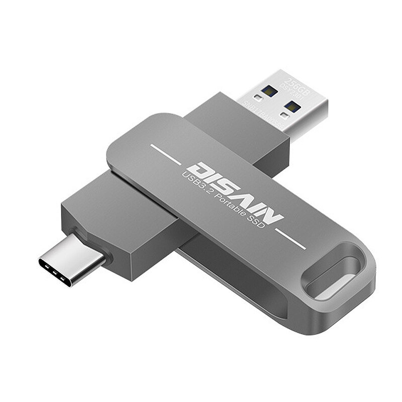 

DISAIN USB3.2 & Type-C Flash Drive 128GB 256GB 550MB/s High Speed Memory U Disk Dual Interface USB Pendrive