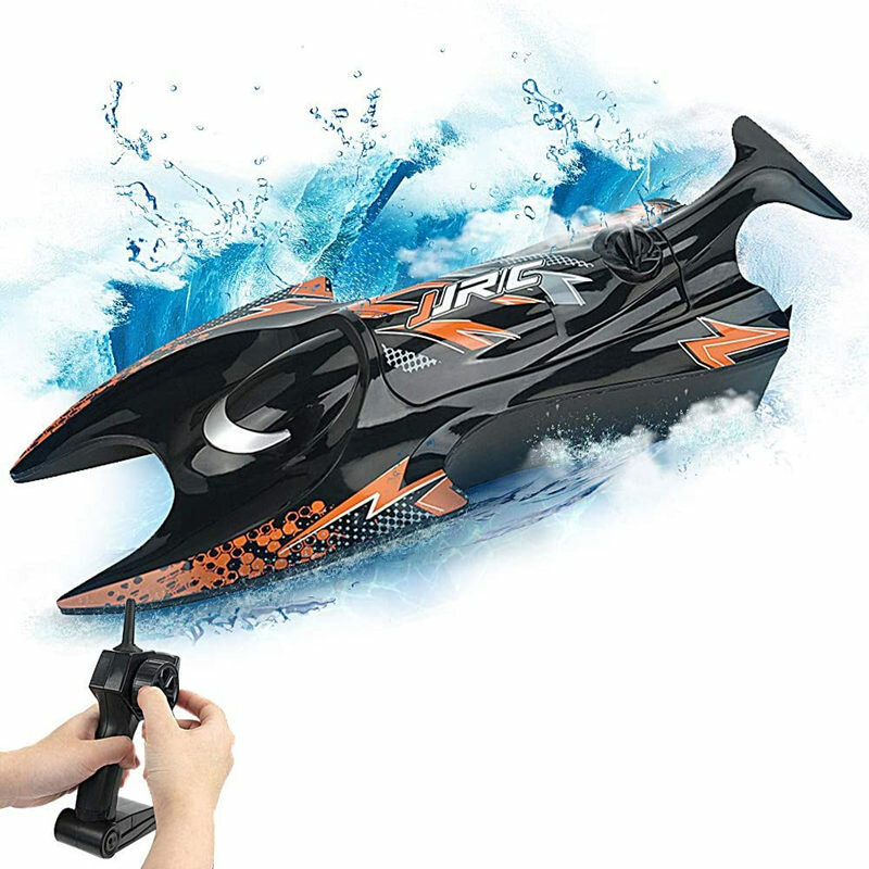 JJRC 1/47 2.4G RC Boat Remote Control Pools Lakes Salt Water Outdoor High Speed Mini Toys LED Lights for Kids Adults Boys