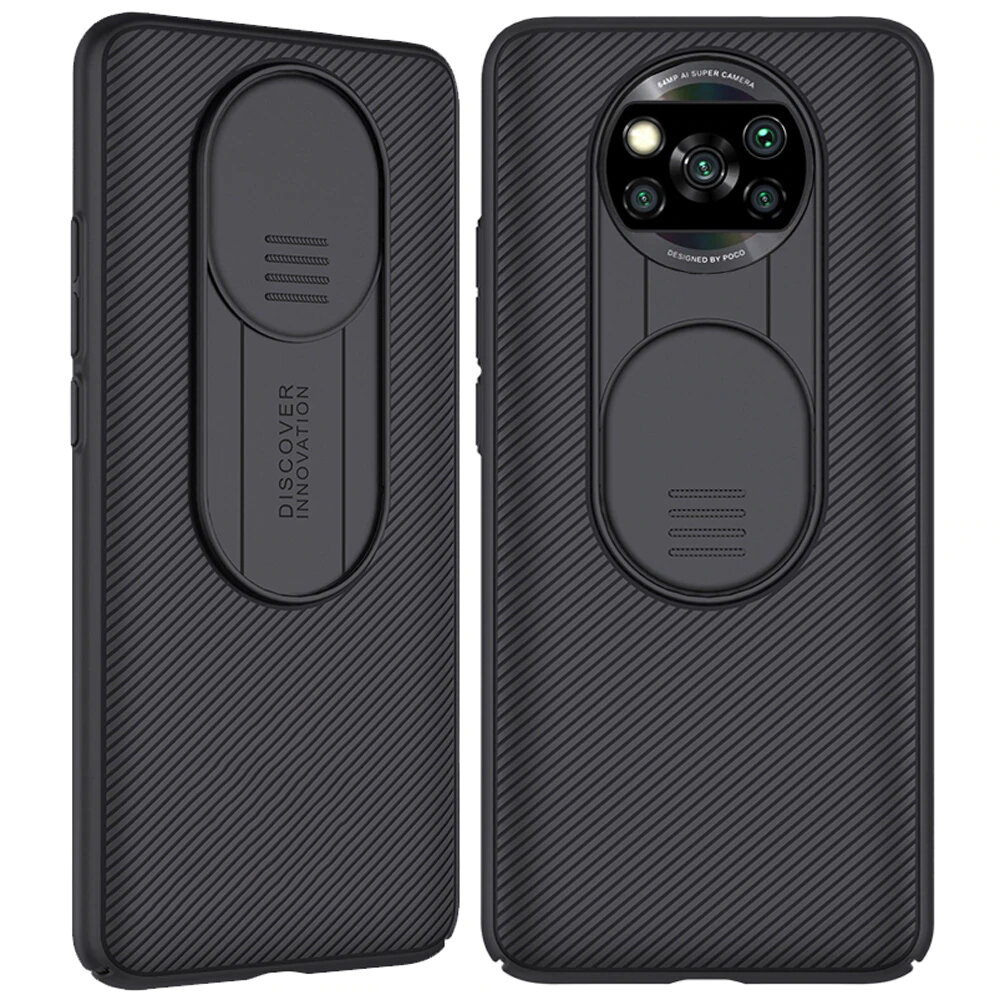 

NILLKIN for POCO X3 PRO /POCO X3 NFC Case Bumper with Slide Lens Cover Shockproof Anti-Scratch TPU + PC Protective Cas