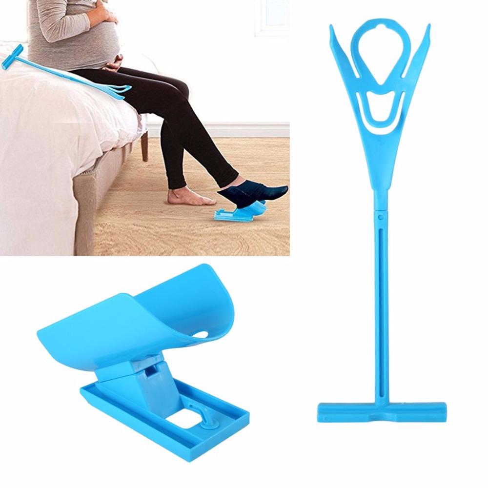 

Easy On Off Sock Aid Kit Sock Helper No Bending Stretching for Pregnancy and Injuries Living Tool