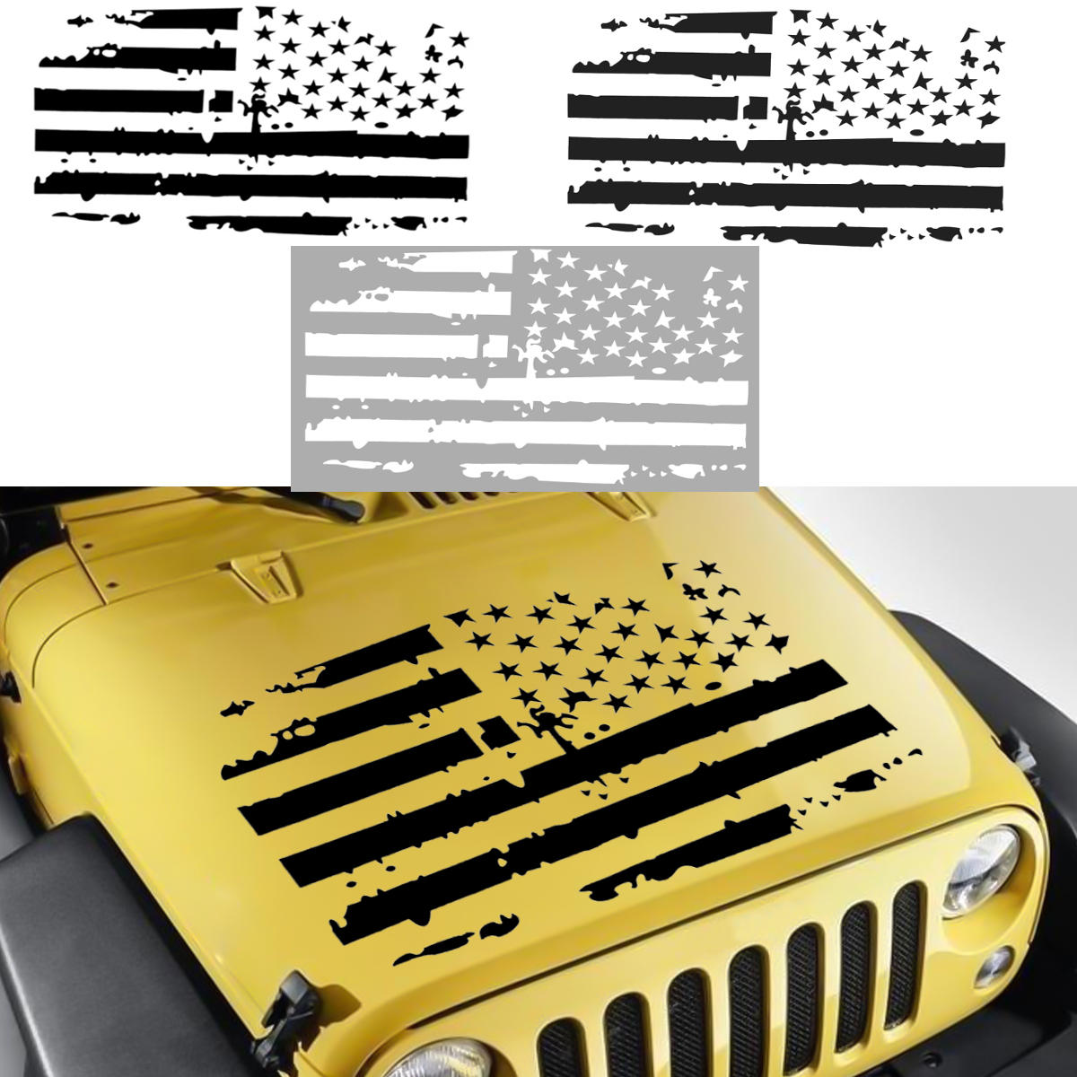 American Flag USA Decal Sticker Vinyl High Quality  Bumper JEEP AUTO 100 PACK